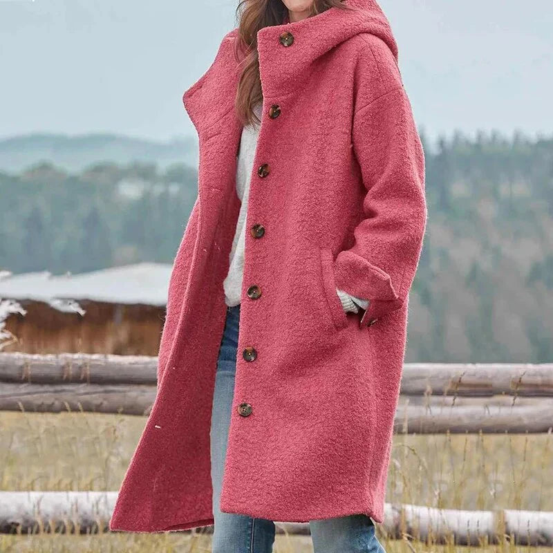 Kuschelige Kapuzenjacke Damen