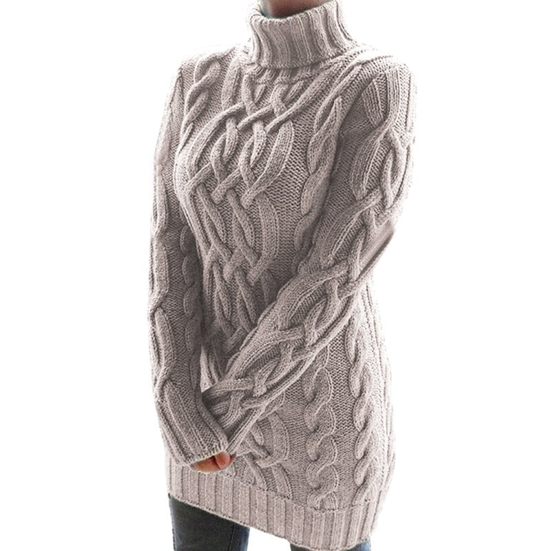 Weiches Strickkleid Damen Warm
