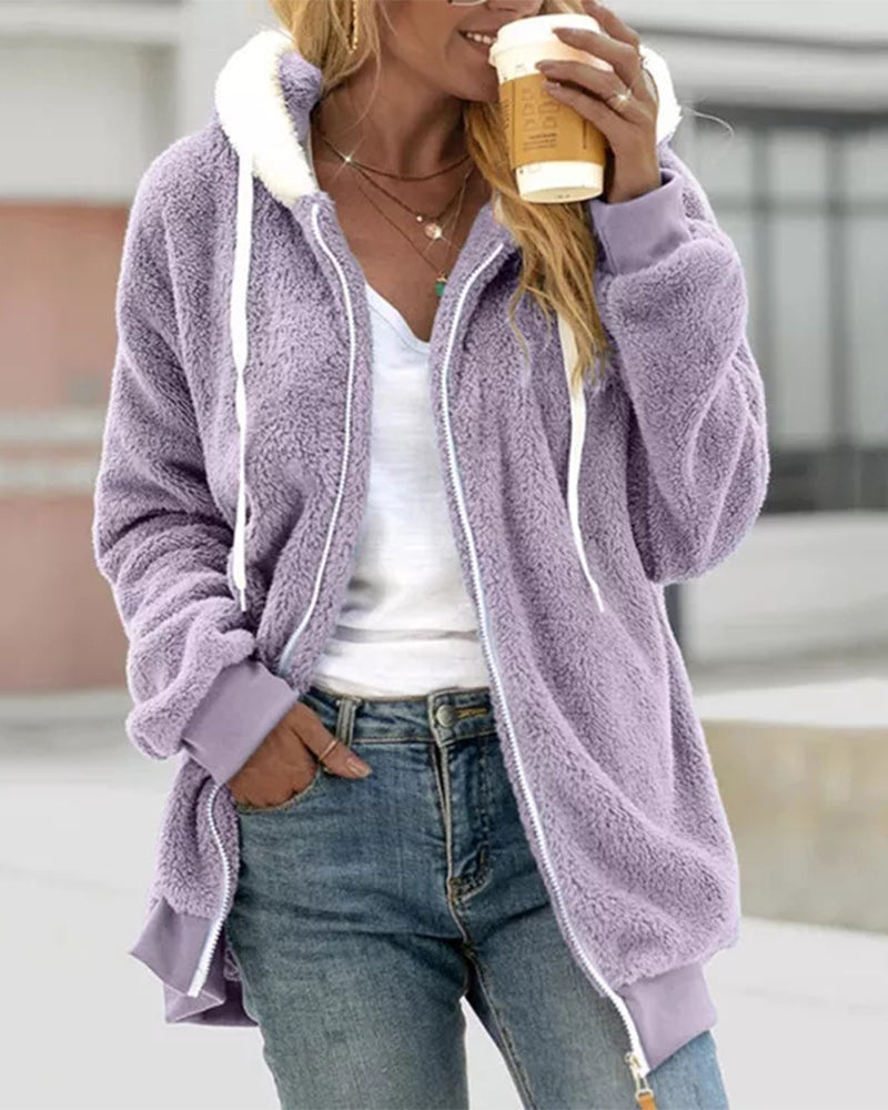 Kapuzenjacke Damen Reißverschluss Modern