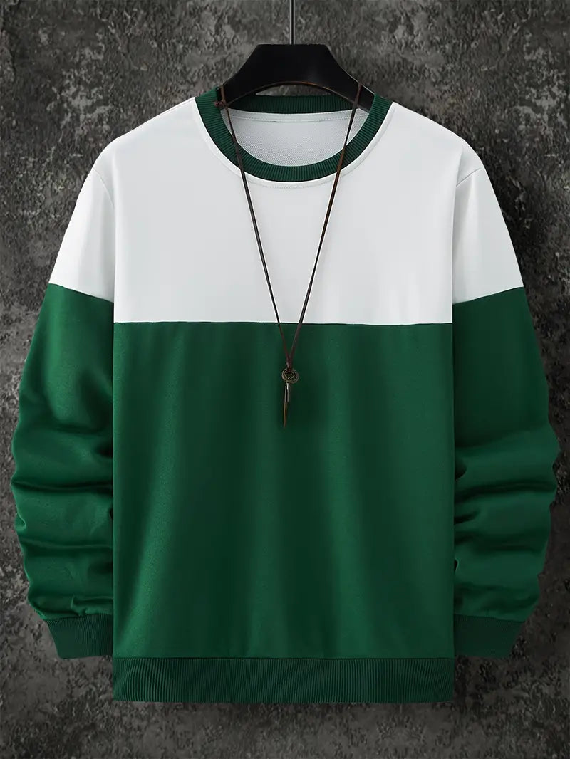 Modisches Sweatshirt für Herren Farbblock Style - IdealeKleiden