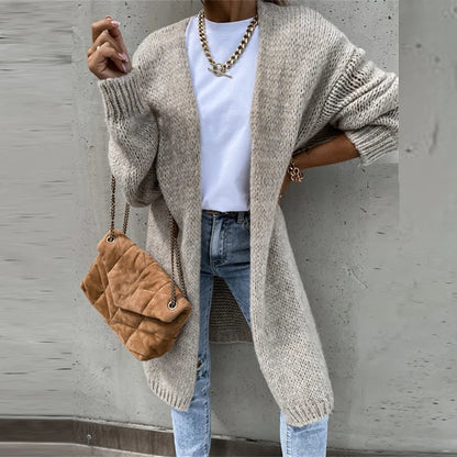 Elegante Damenstrickjacke Kaschmir Mittellang