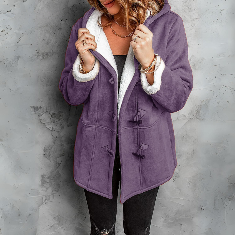 Stylische Damenjacke Kapuze Weich & Bequem