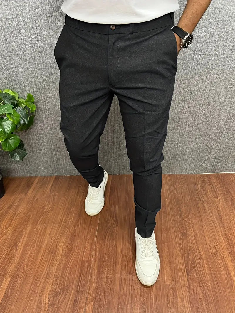 Herren Anzughose Halbformell Slim Fit