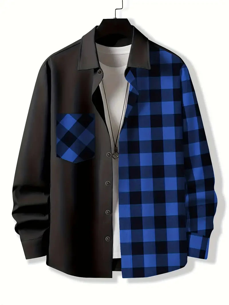 Herren Hemd Kariert Modern Style