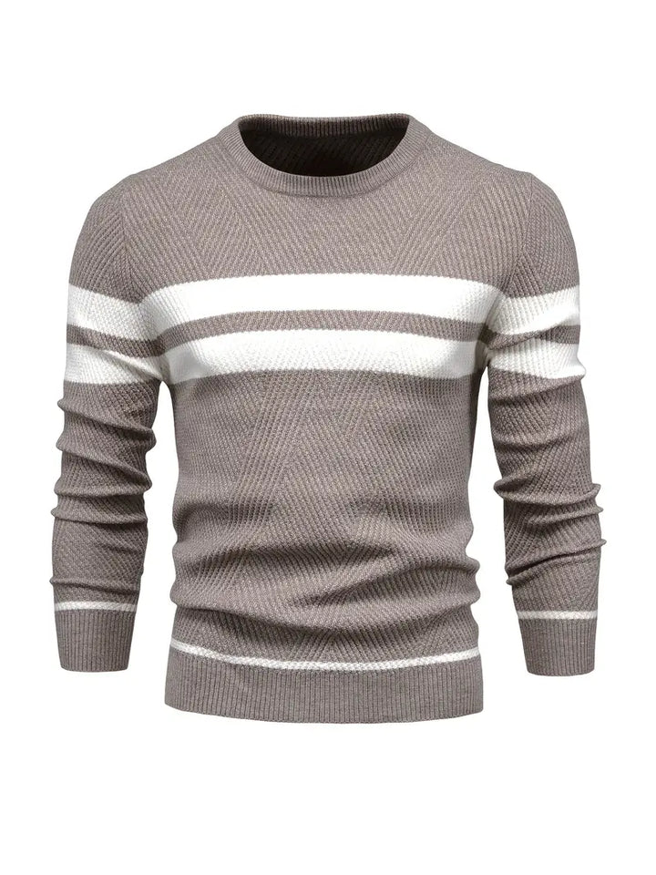 Herren Pullover Streifenmuster Modern
