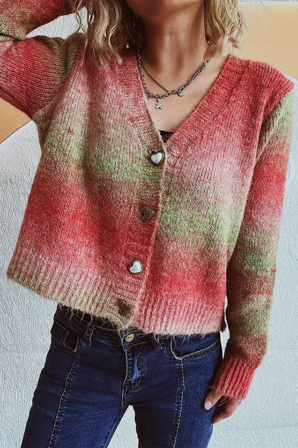 Süße Sweaterjacke Pastellfarbe