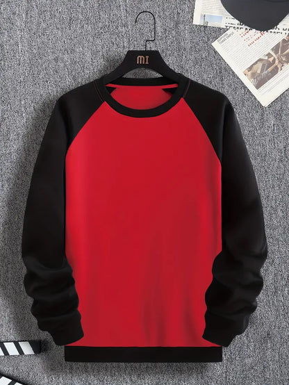 Lässiger Rundhalspullover Männer Trendy Casual