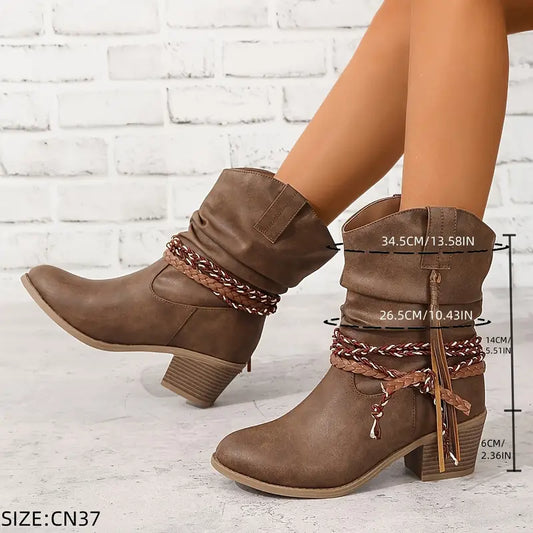 Rustikale Cowboy Stiefel Western Style - IdealeKleiden