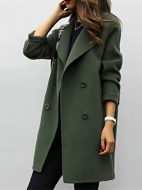 Damen Wintermantel Elegant Wolle