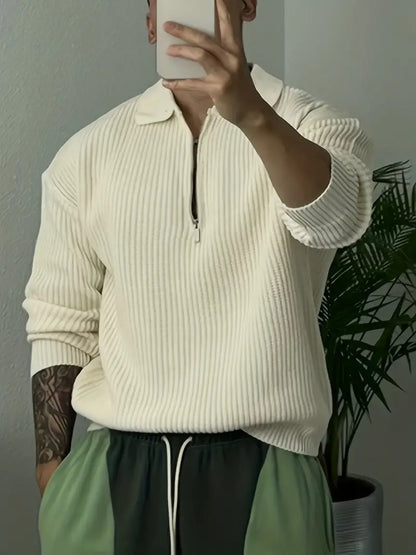 Stylischer Pullover Mit Viertelreißverschluss Modern