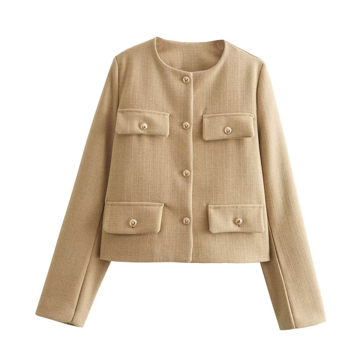 Elegante Blazer Jacke Halsreiher Design