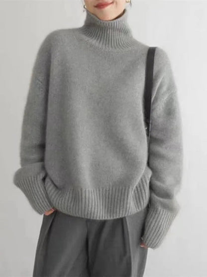 Weicher Rollkragen Pullover Herbstlich