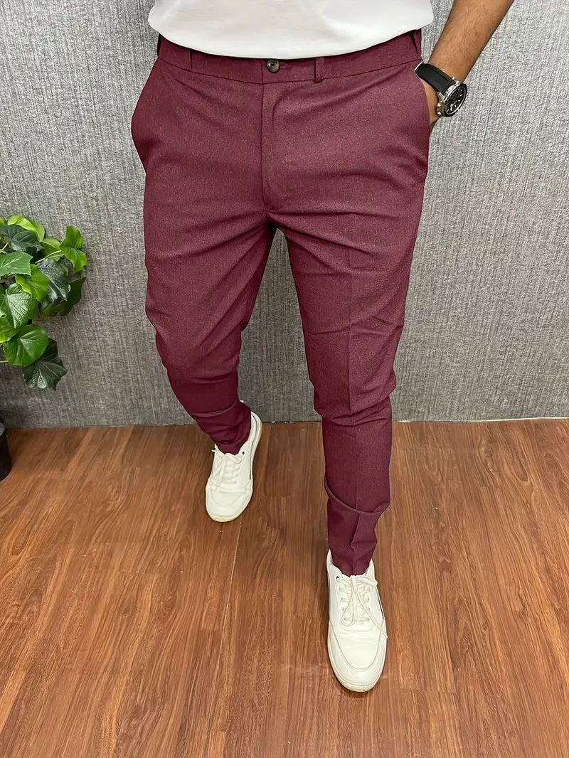 Herren Anzughose Halbformell Slim Fit
