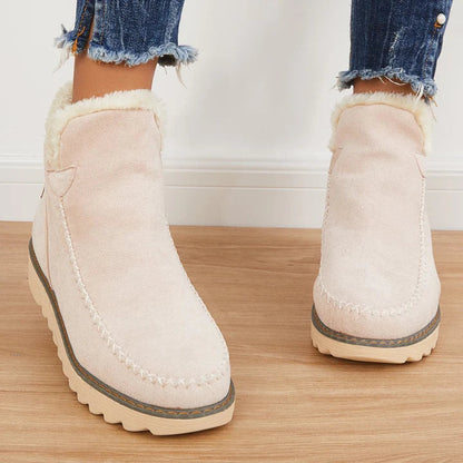Winterstiefel Fellgefüttert Warm Baumwolle