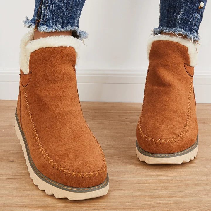 Winterstiefel Fellgefüttert Warm Baumwolle