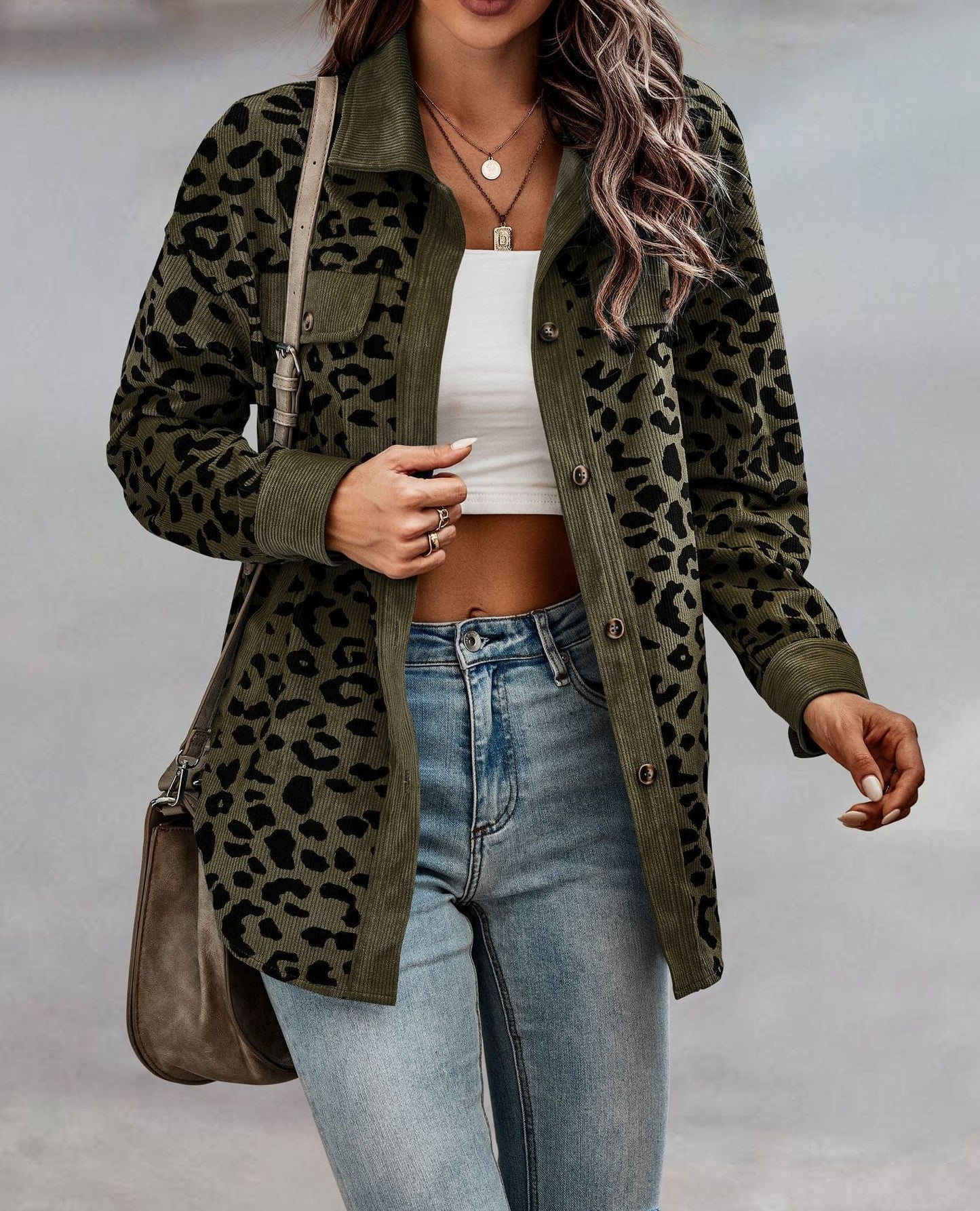 Leopard Jacke Damen Frühjahr Trendy Premium