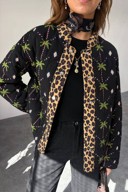 Modische Steppjacke Damen Schwarz