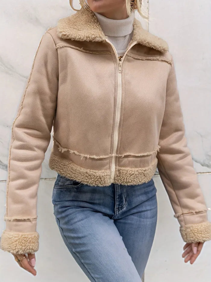 Warme Winterjacke Gepolstert Schwarz