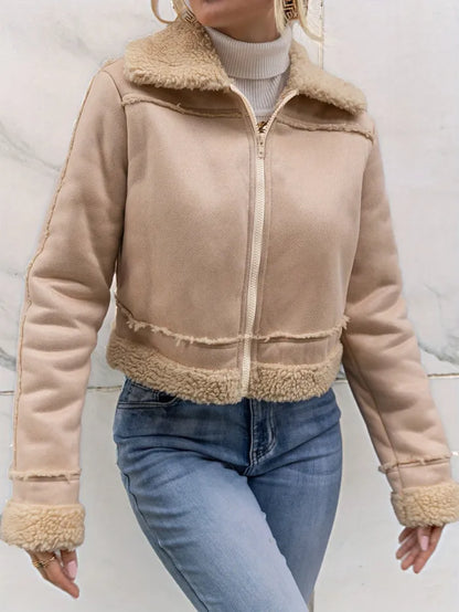 Warme Winterjacke Gepolstert Schwarz