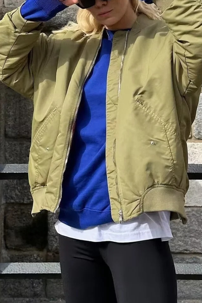 Modische Bikerjacke Oversized Style