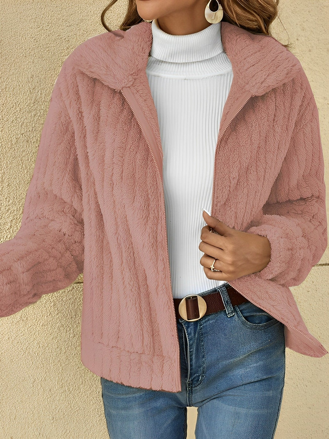 Bequemer Damen Plüschmantel Soft und Warm