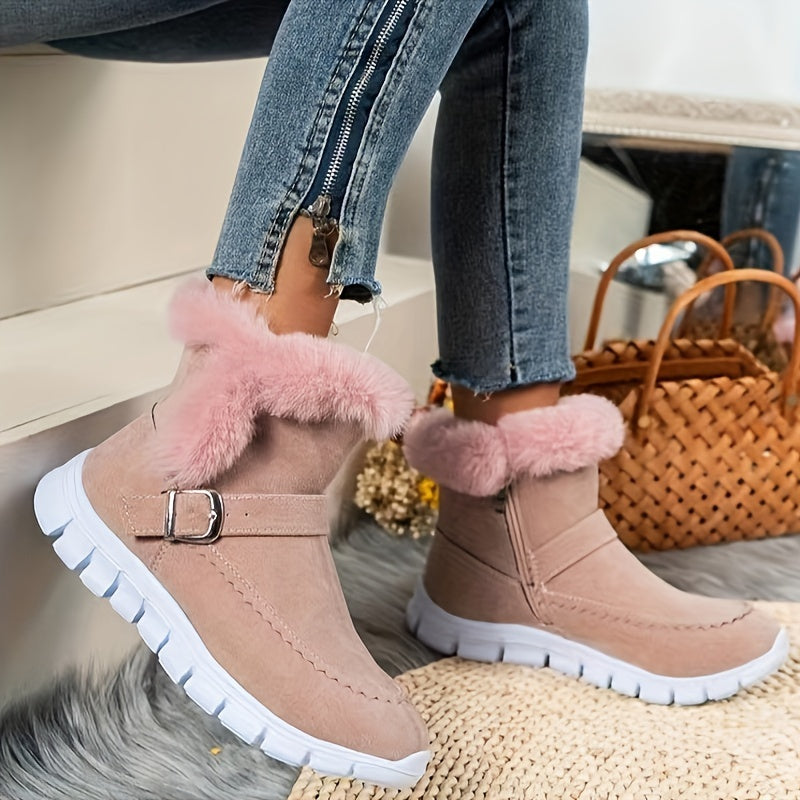 Weiche Stiefeletten Warm Fleece Damen