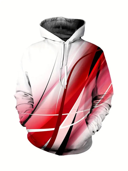 Herren Strickpullover Streifen Kapuze