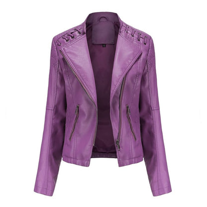 Weiche Lederjacke Lammfell Optik