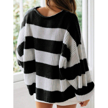 Streifenpullover Damen Modern Chic - IdealeKleiden