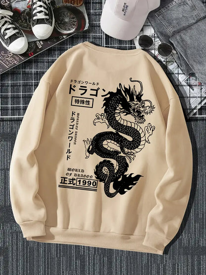 Herren Kapuzenpullover Japanischer Stil