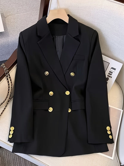 Eleganter Damenblazer Slim Fit Goldknöpfe