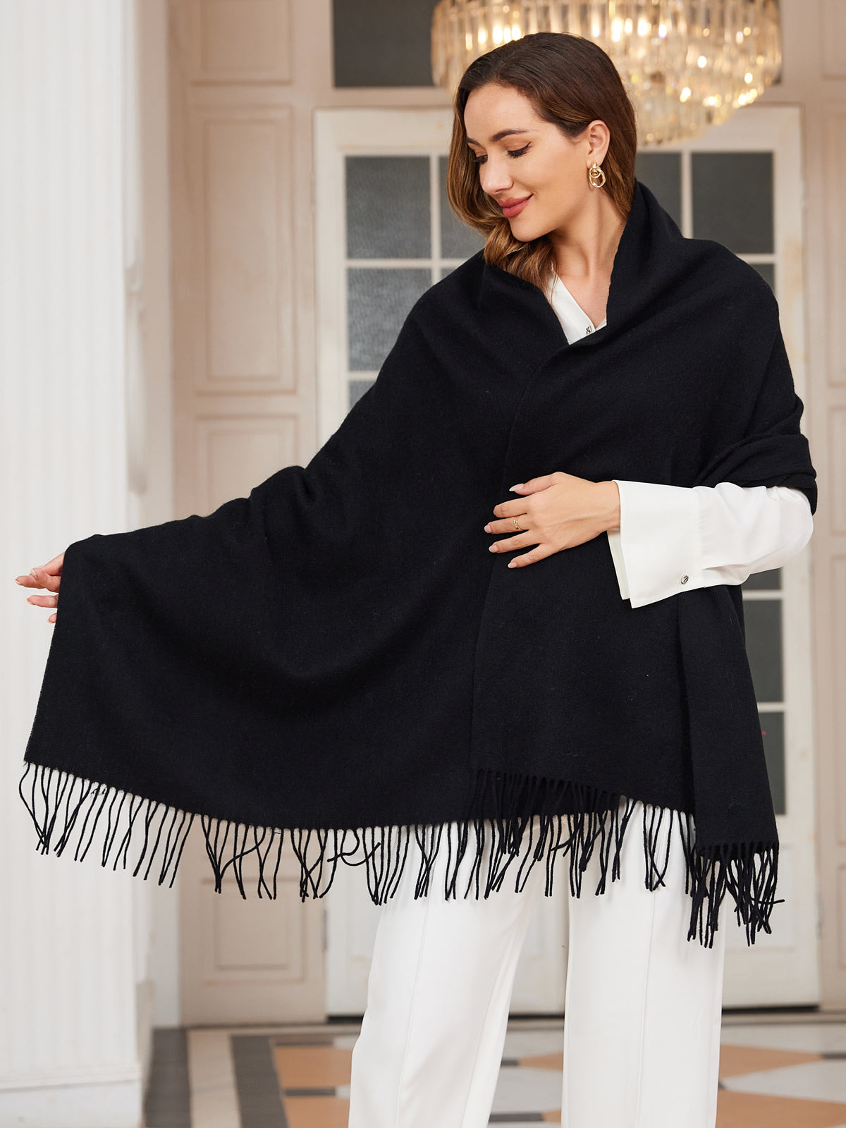 Eleganter Wollschal Damen Luxury