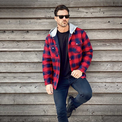 Harrison - Warme Flanell Herren Winterjacke - IdealeKleiden