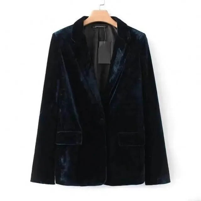 Elegante Damenblazer Samt Optik