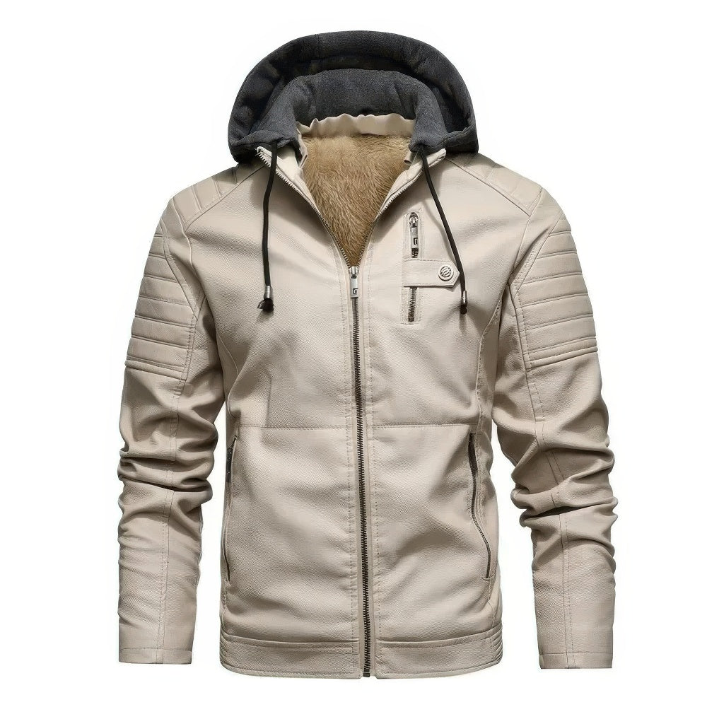 Herren Winterjacke Kapuze Warm Luxus - IdealeKleiden