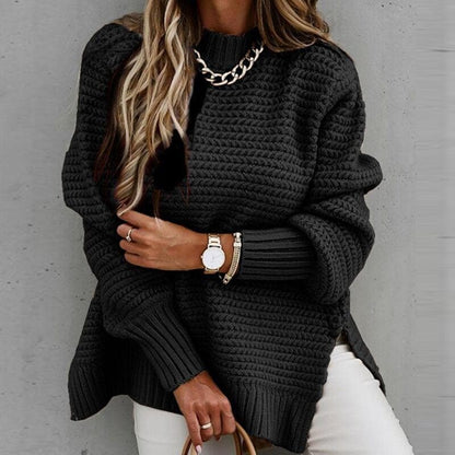 Große Strickpullover Damen Weich Warm Oversized