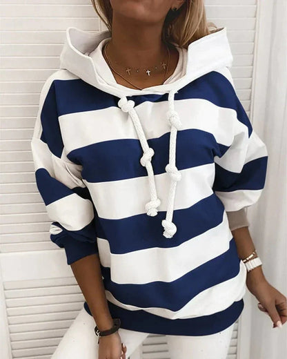 Bequeme Hoodie mit Strickdetails und Lockerer Passform