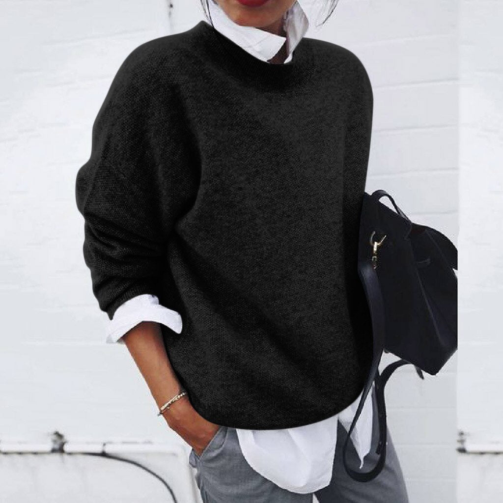 Weiches Kleid | Damen Pullover Kuschelwarm - IdealeKleiden
