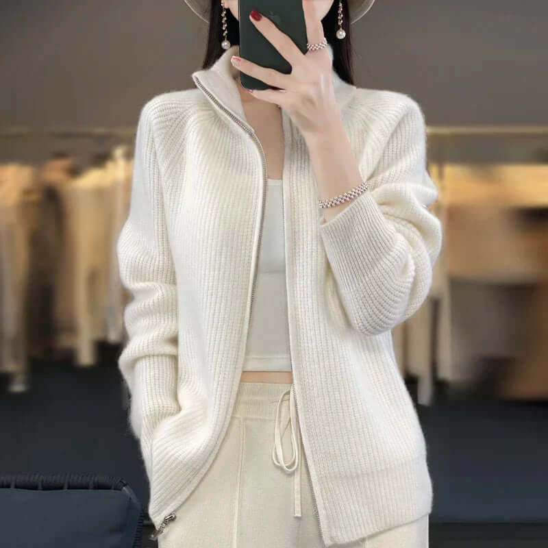 Damen Strickjacke Elegante Langarm Modell