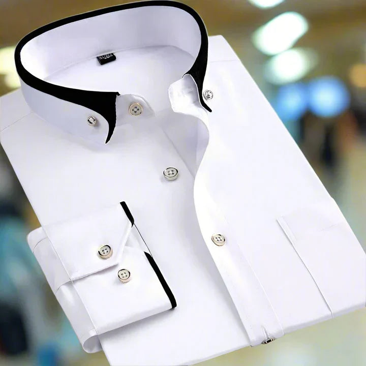 Elegantes Langarmhemd Herren Klassik