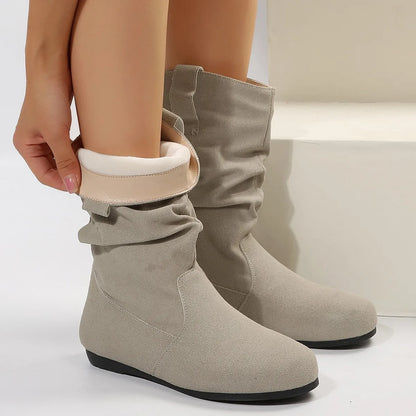 Warmes Winterstiefel Runde Zehen Plattform