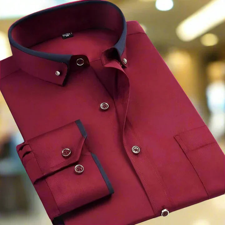 Elegantes Langarmhemd Herren Klassik