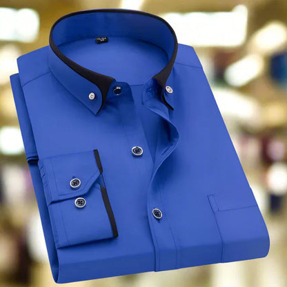 Elegantes Langarmhemd Herren Klassik