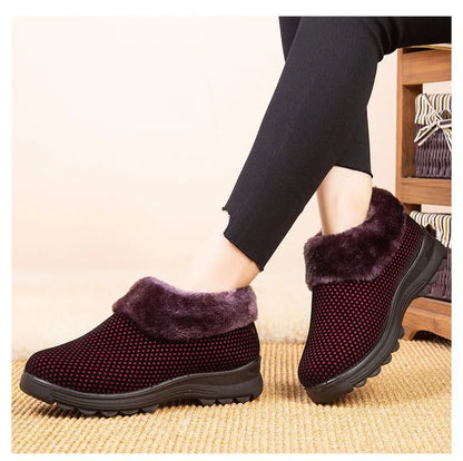 Damen Stiefel Warm Plüsch Gefüttert - IdealeKleiden