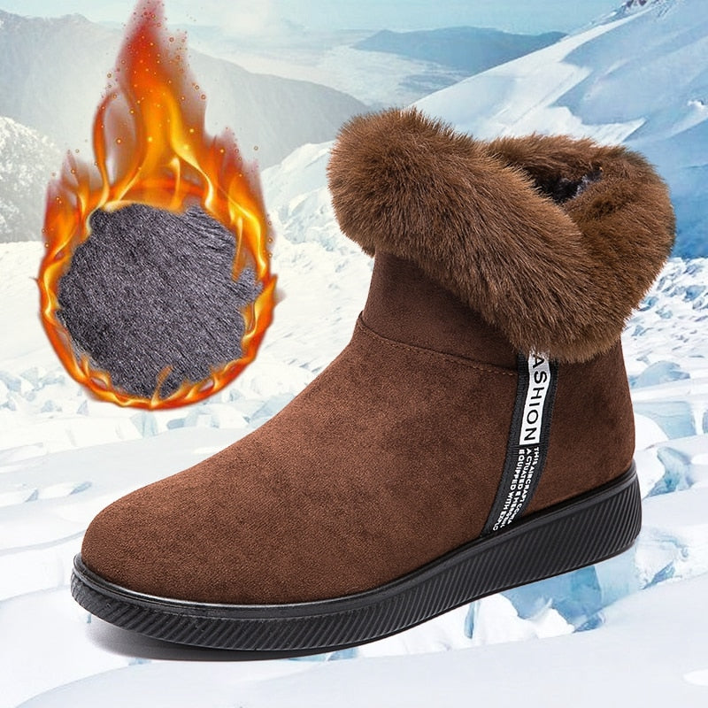 Damenstiefel Weich Fleece Innenfutter - IdealeKleiden