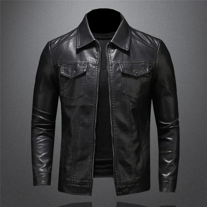 Lederjacke Herren Modern Schnitt - IdealeKleiden