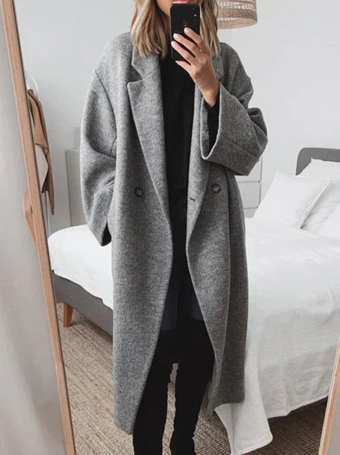 Elegante Lange Damenjacke Modern & Vielseitig