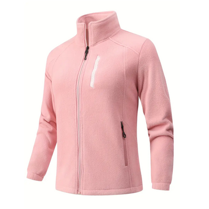 Damen Outdoor Fleecejacke Warm Gefüttert Plüschig