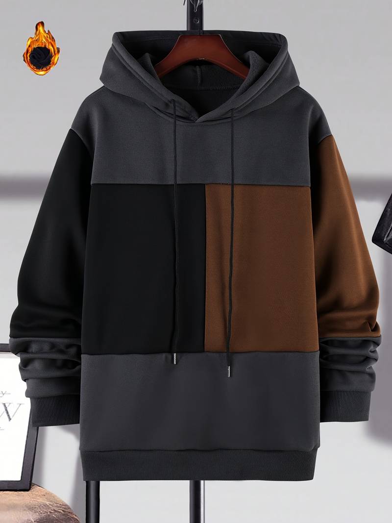 Herren Kapuzenpullover Kontrastfarben Trendy
