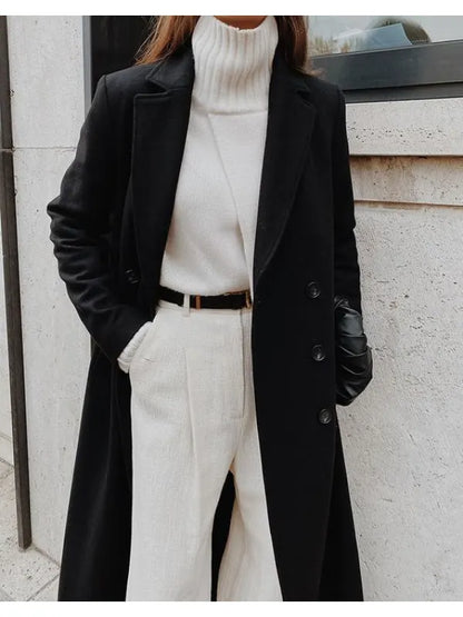 Schwarzer Winterparka Lässig Chic - IdealeKleiden
